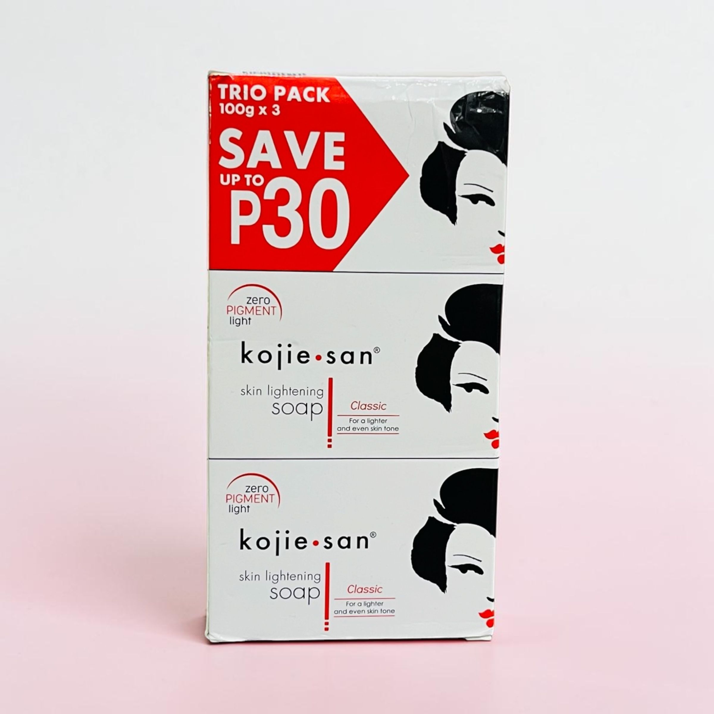 KOJIE SAN CLASSIC SKIN LIGHTENING SOAP TRIO PACK (3 × 100G)